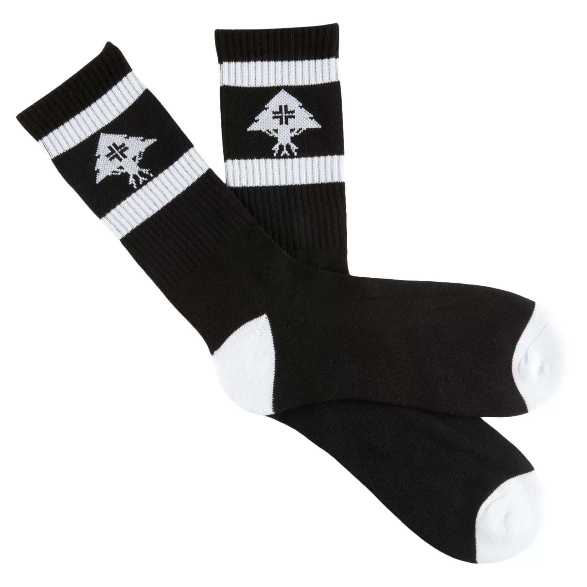 Socks-LRG All Trees Stripe Crew Socks Black