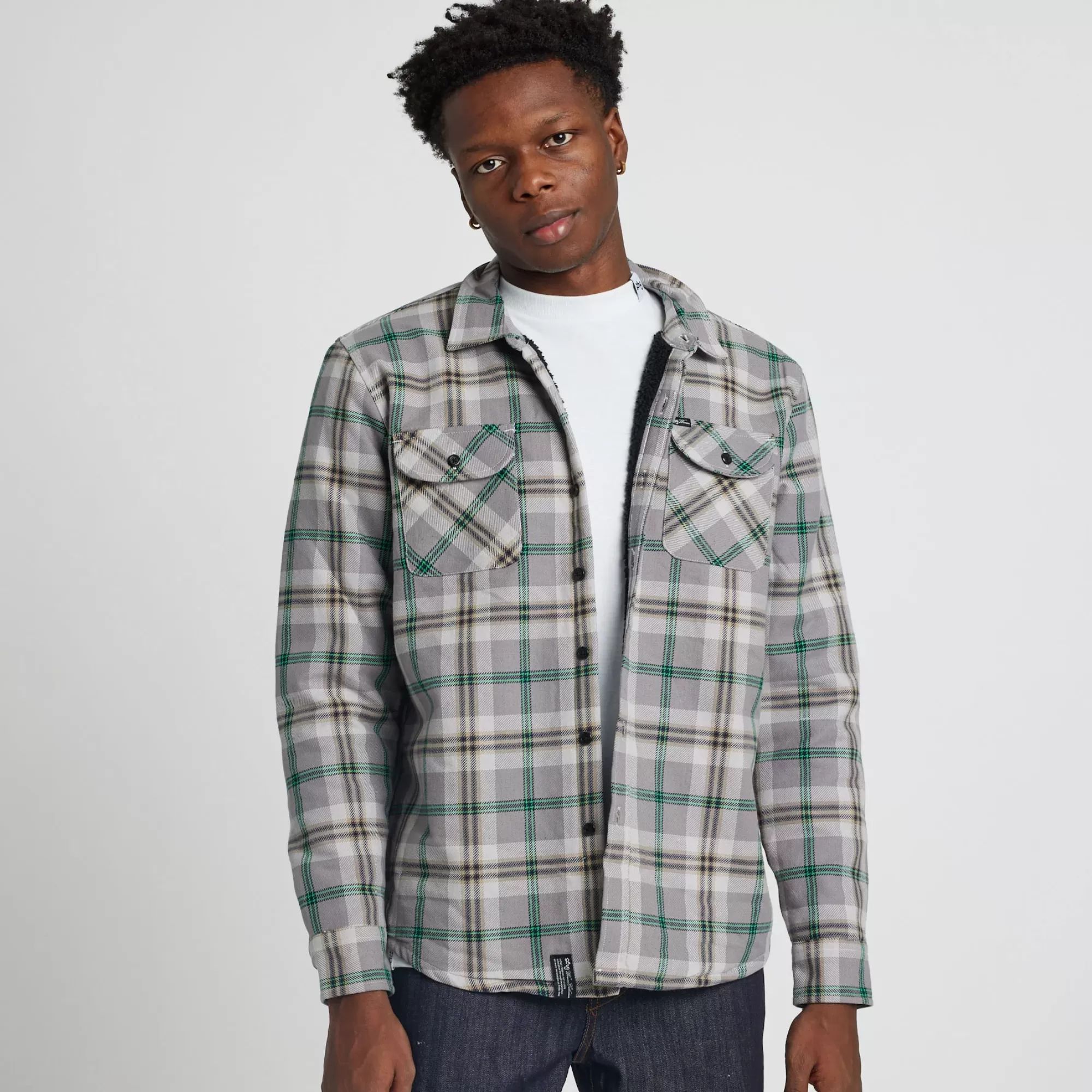 LRG Faction Sherpa Lined Flannel>Men Outerwear