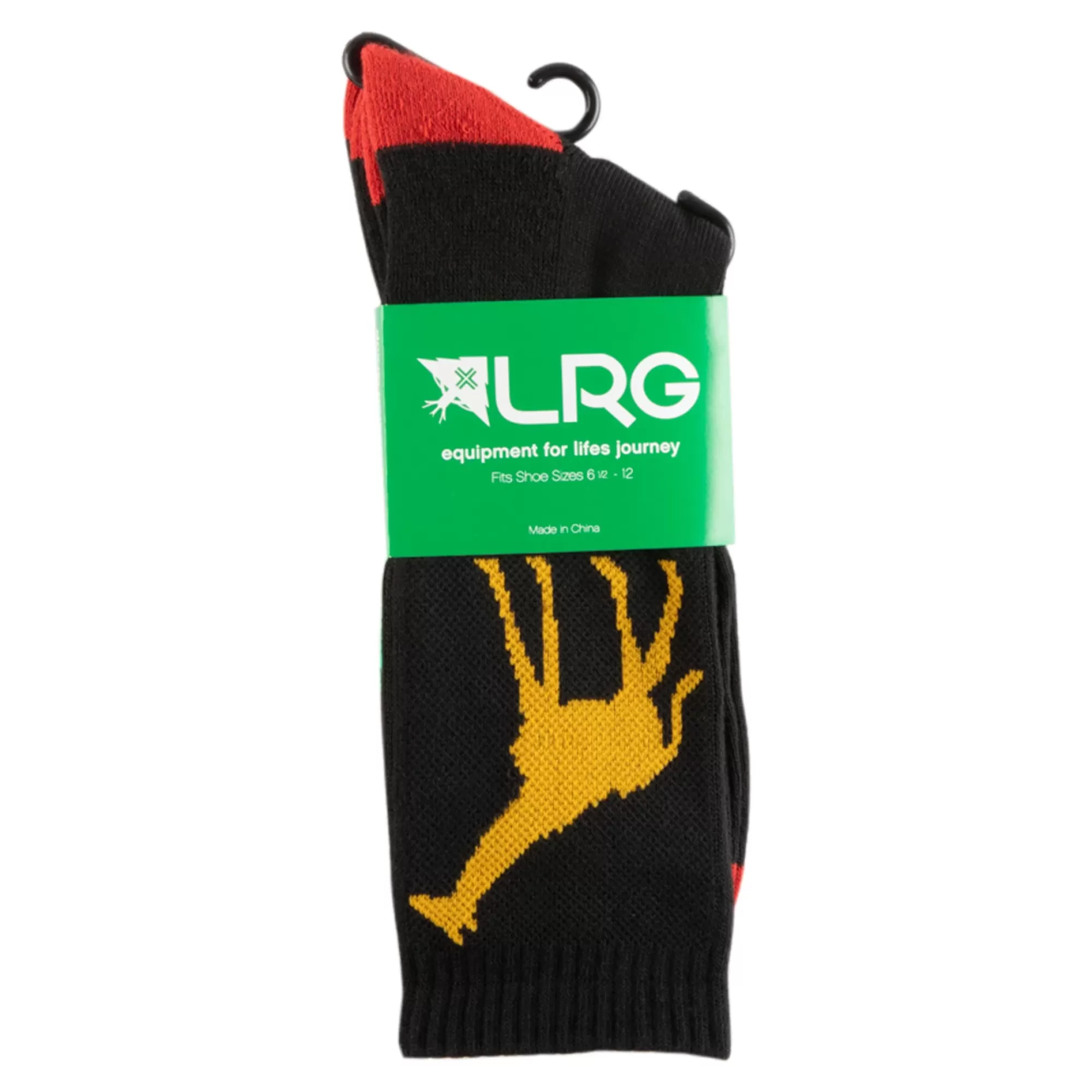 Socks-LRG Giraffe Crew Socks Black/Gold