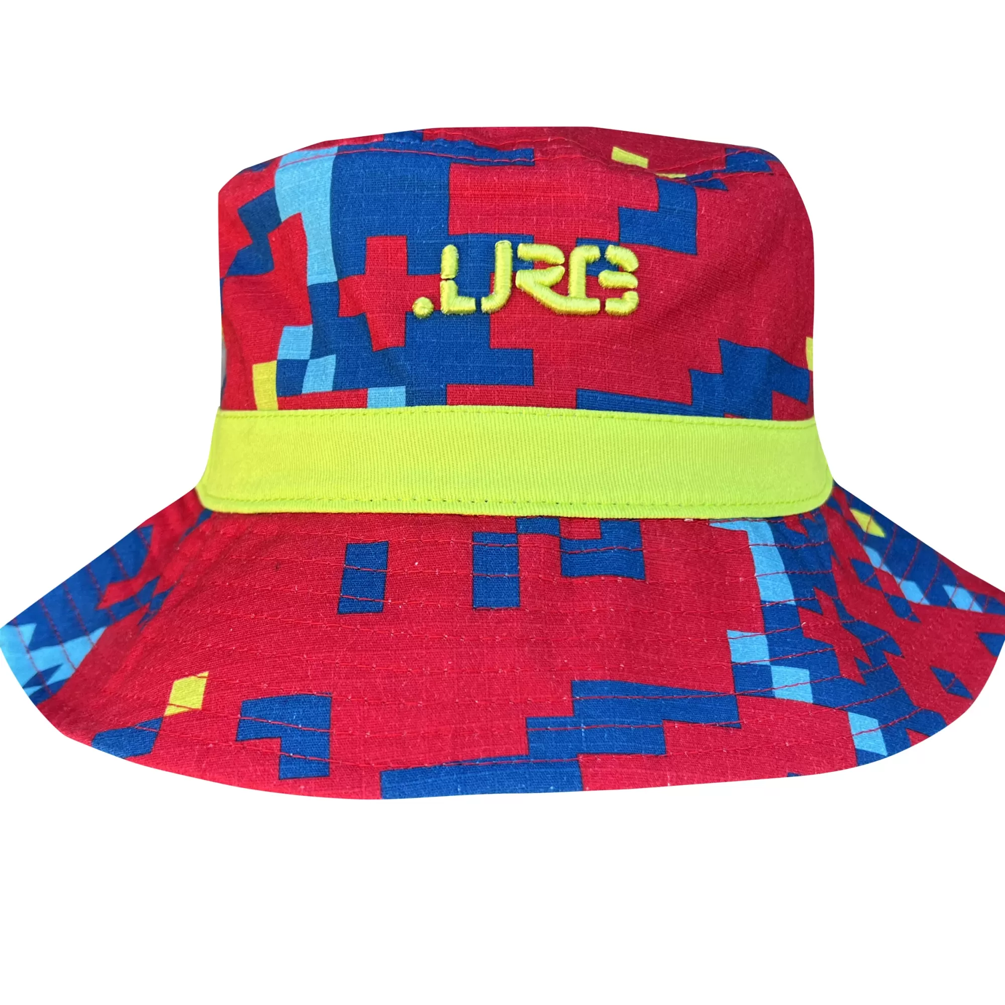 Hats-LRG Glitch World Bucket Red