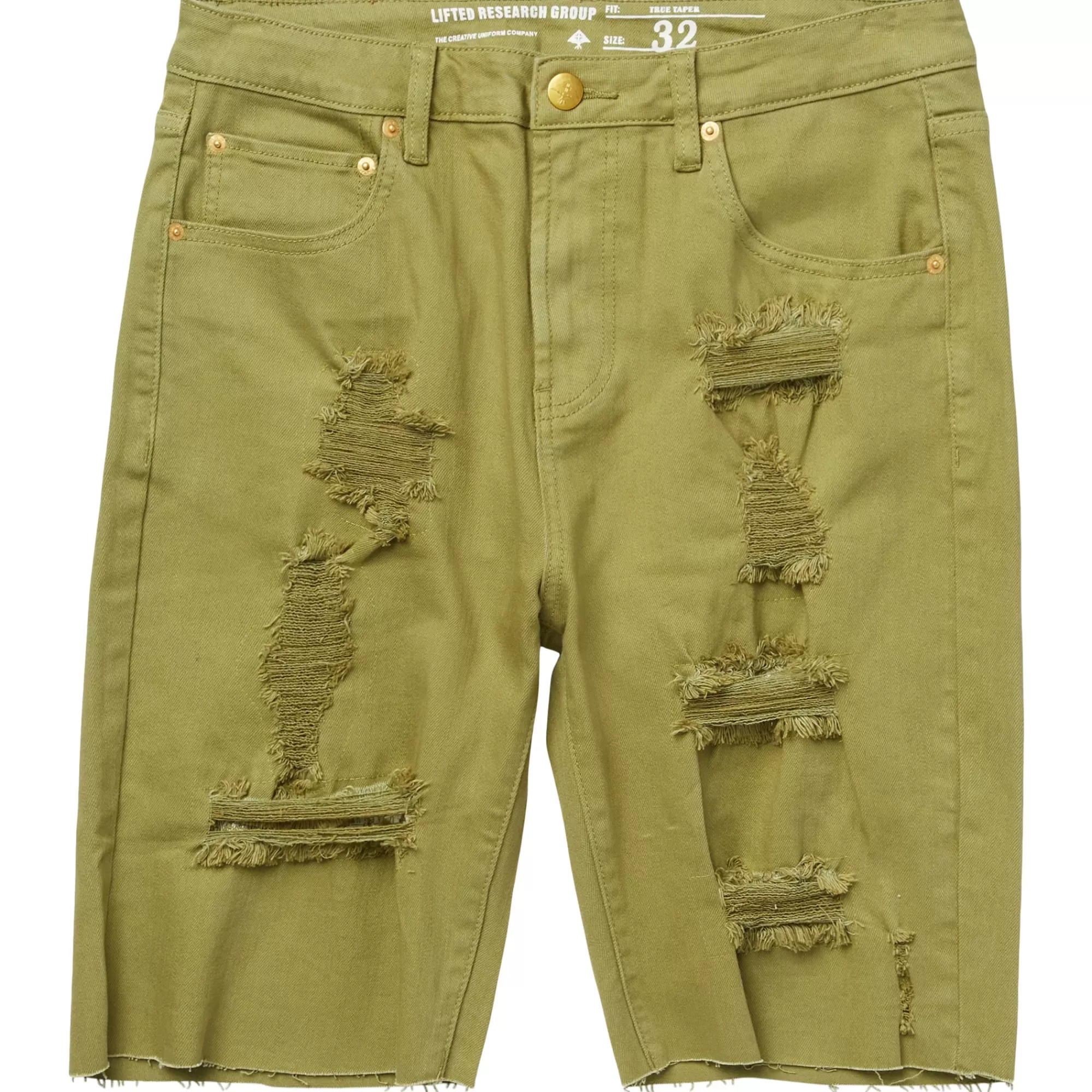 Shorts-LRG Ground Up Denim Shorts Moss