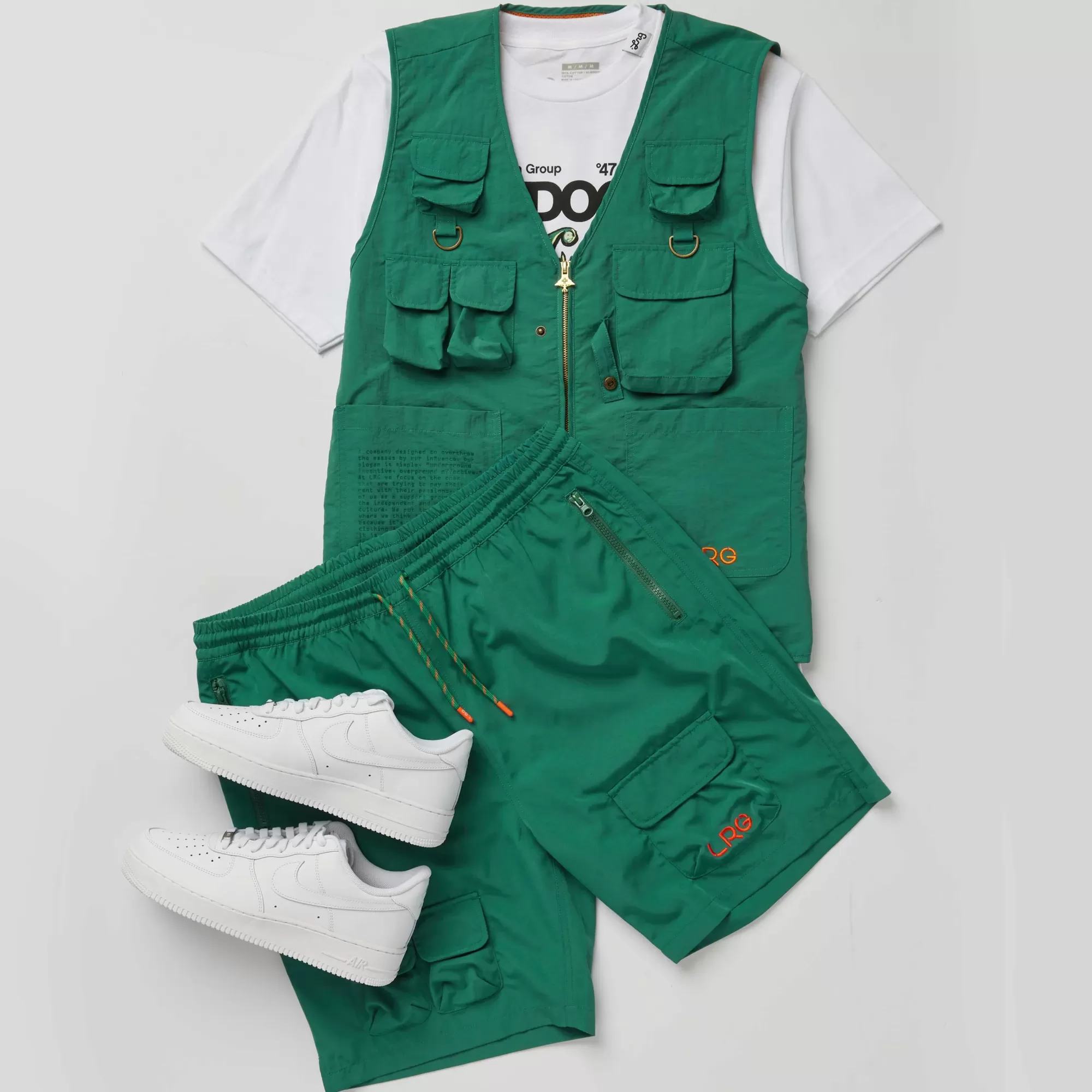 Shorts-LRG Leader Nylon Shorts Green