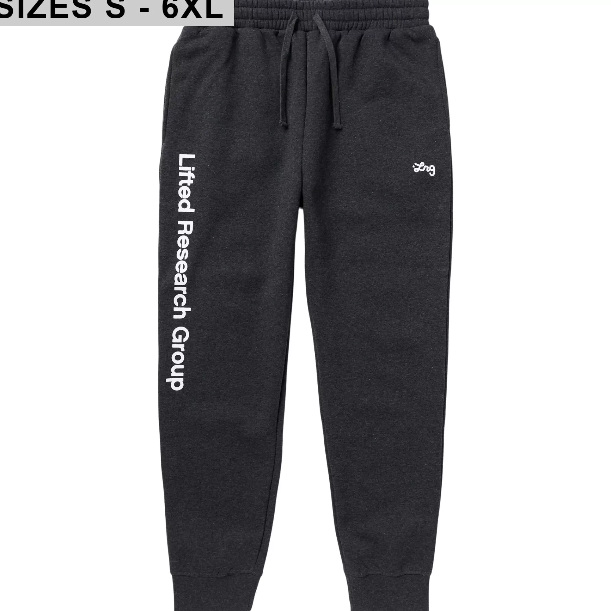 Pants-LRG Lifted Script Jogger Sweatpants Charcoal Heather