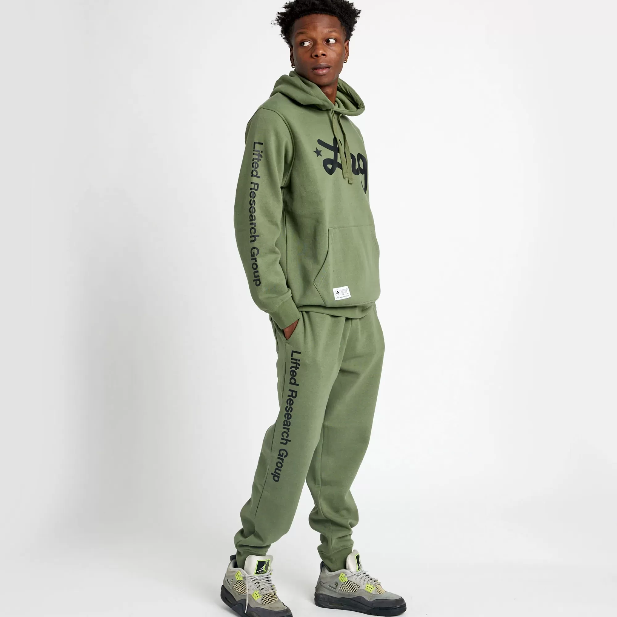 Pants-LRG Lifted Script Jogger Sweatpants Olive