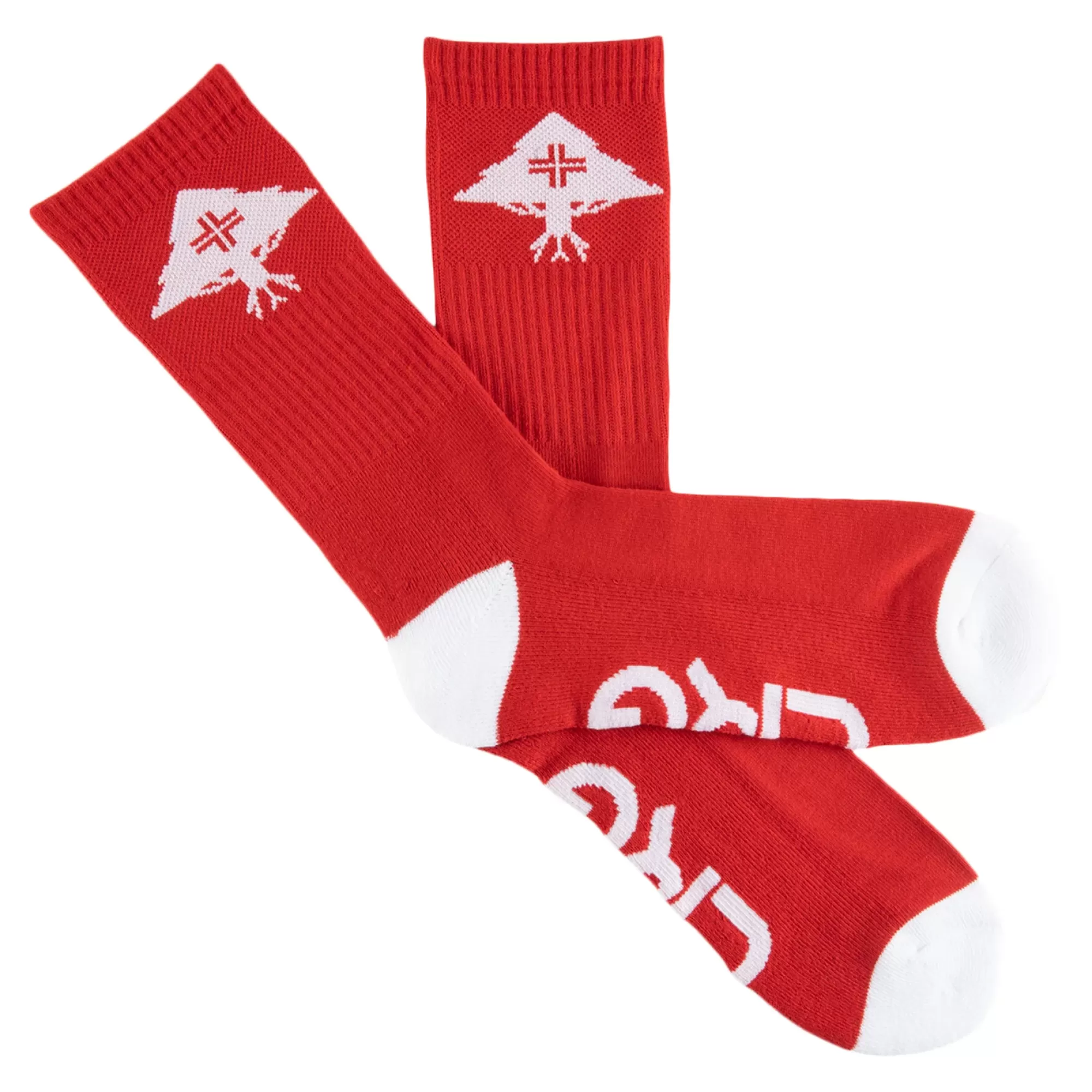 Socks-LRG Tree Crew Socks Red