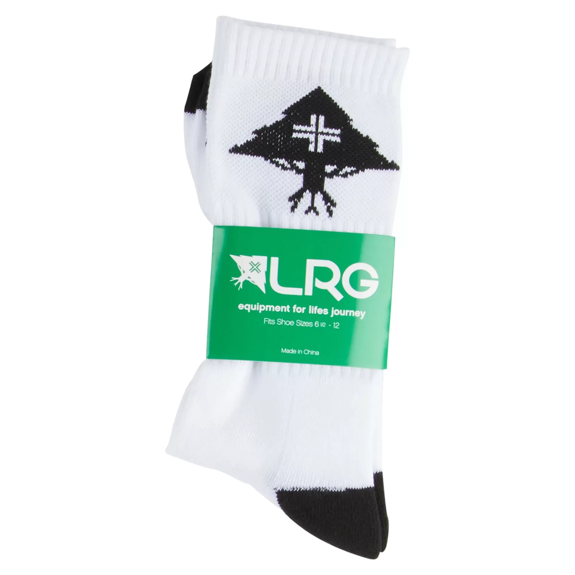 Socks-LRG Tree Crew Socks White